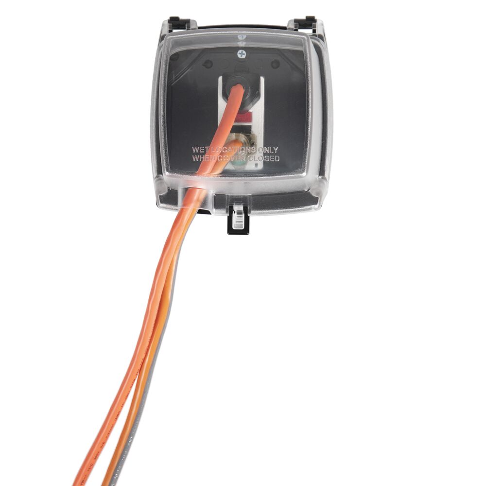 Plastic In-Use Weatherproof Cover, Vertical Mount, Double-Gang, GFCI & Round Single-Gang Horizontal or Vertical application, 4.75" Clear