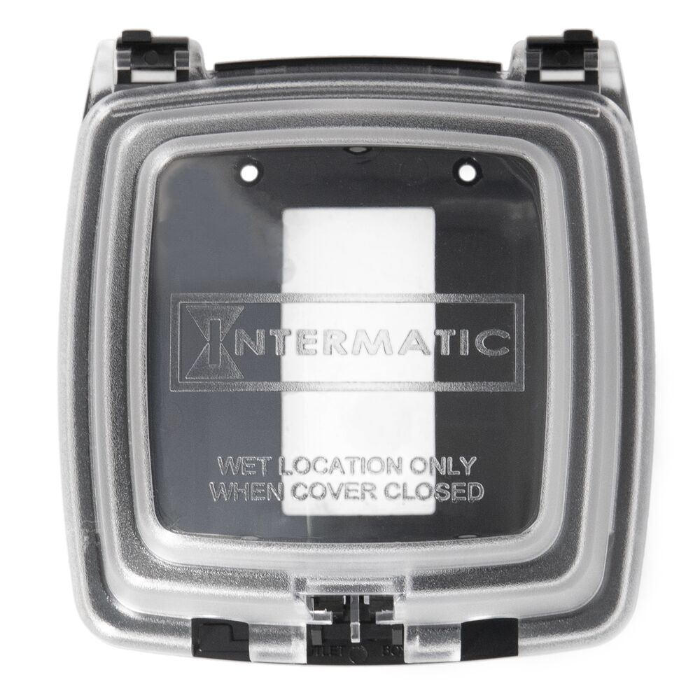 Plastic In-Use Weatherproof Cover, Vertical Mount, Double-Gang, GFCI & Duplex Single-Gang Horizontal or Vertical applications, 3.125" Clear