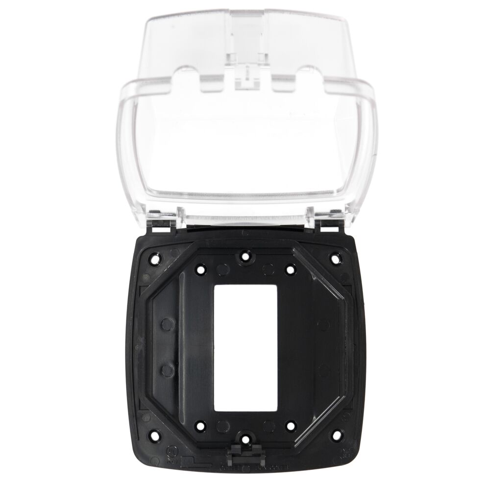 Plastic In-Use Weatherproof Cover, Double-Gang, Vrt, 2.25" Clear