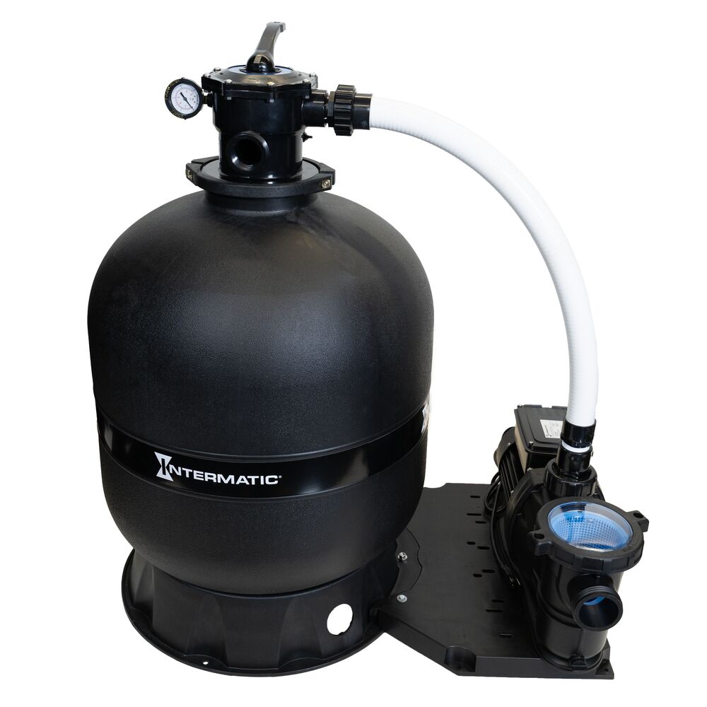 2 HP, 2-Speed Pump, 6 Ft Cord Std Plug, 24" Sand Filter Kit, 300 lbs Sand