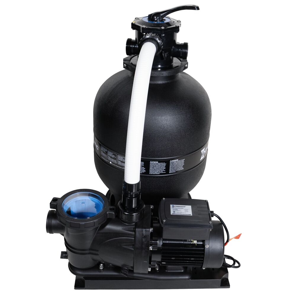 1 1/2 HP, 2-Speed Pump, 6 Ft Cord Std Plug, 19" Sand Filter Kit, 180 lbs Sand