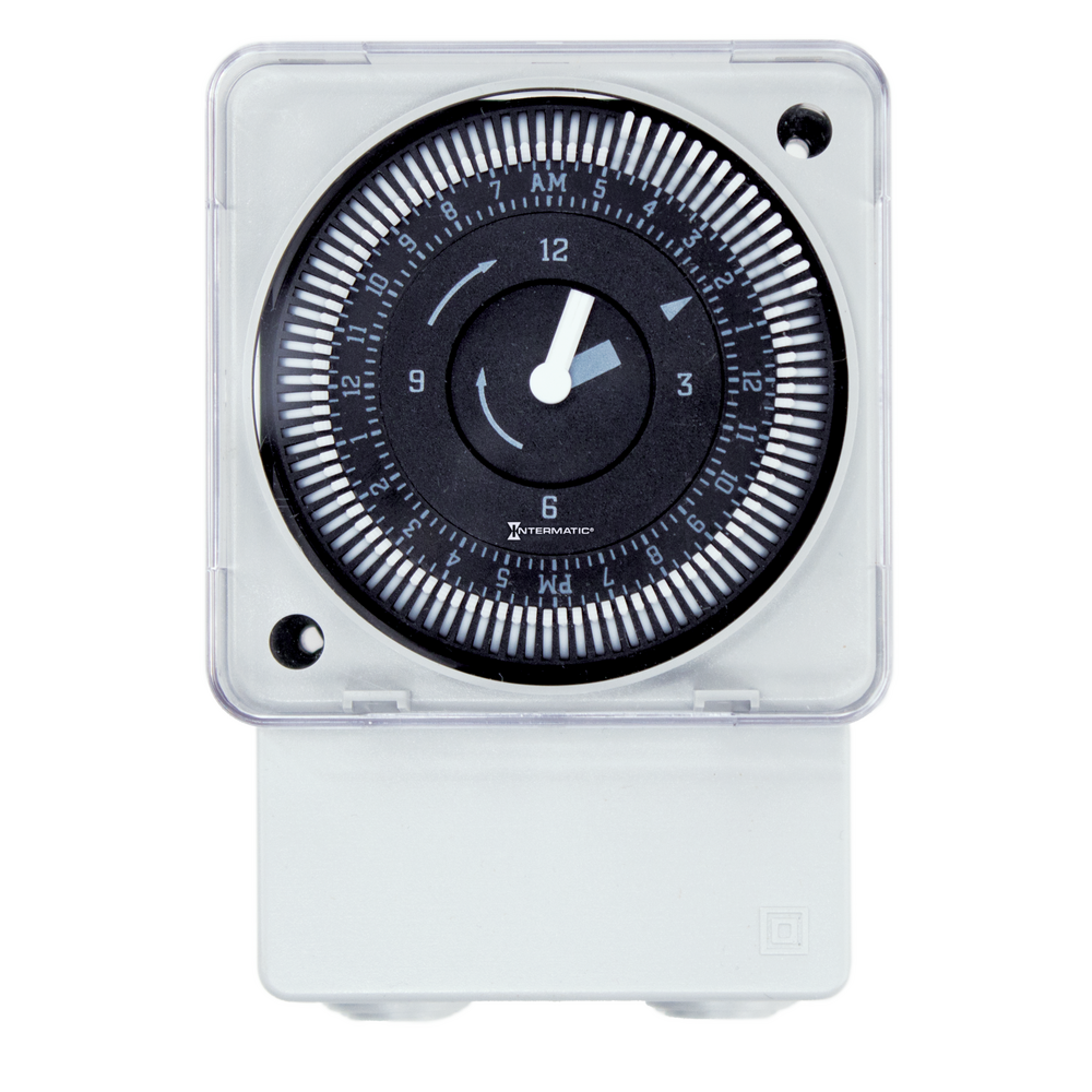 24-Hour 208/240V Electromechanical Surface/DIN Rail Mount Timer Module, 15 Minute Intervals, 21A, SPDT