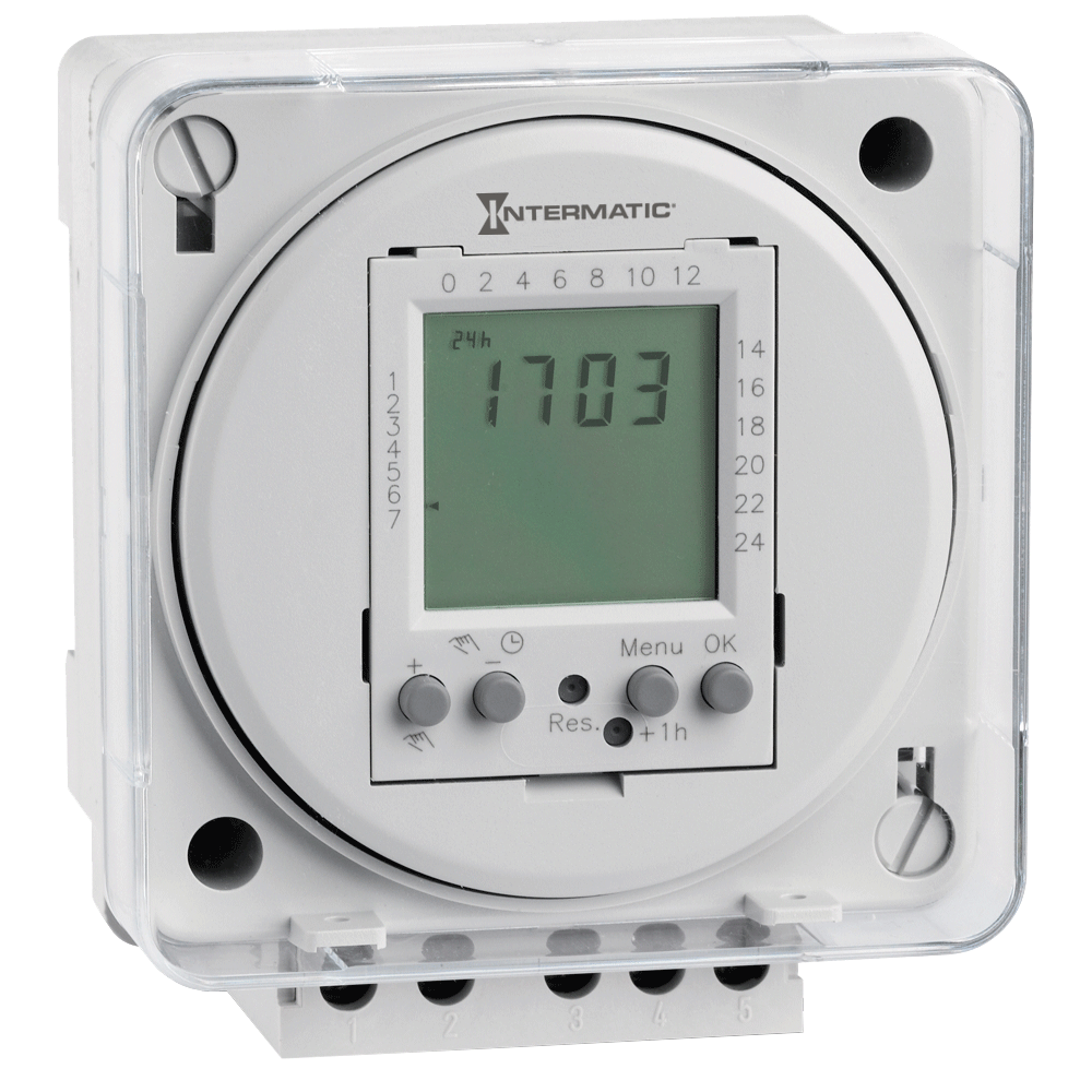 Digital timer, 7-Day or 24-Hr programming, 230 VAC, 50/60 Hz, Electronic Surface Mount Module, 16 A, 20 Setpoint Programs, 2 channels, SPDT - TCC 372.1Plus 192