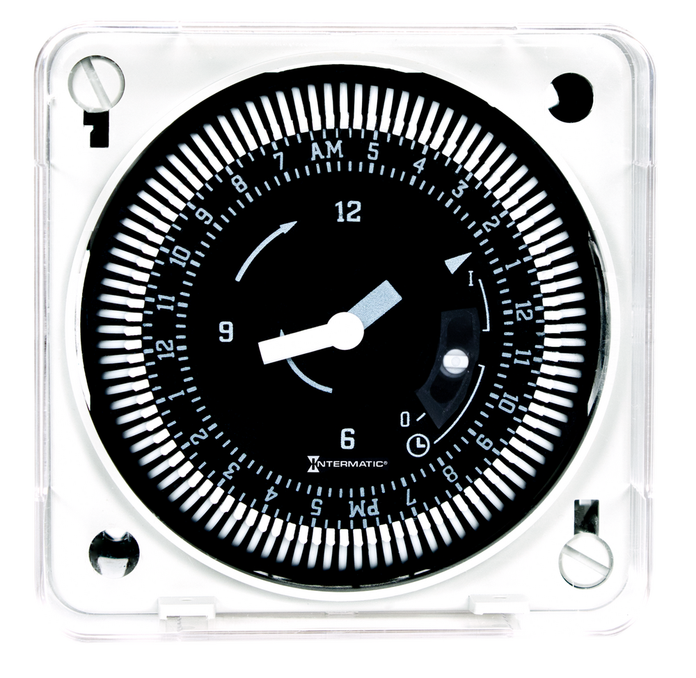 24-Hour 120V Electromechanical Flush Mount Timer Module with Battery Backup and Manual Override, 15 Minute Intervals, 21A, SPDT