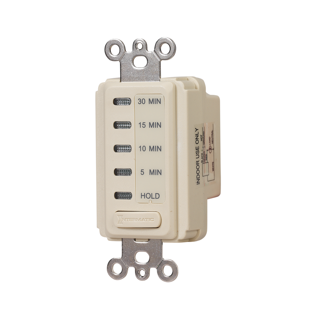 Electronic Countdown Timer, 120 VAC, 60 Hz, Preset Times 5,10,15,30 Minute, With Hold, Ivory, Mexico Sales Only