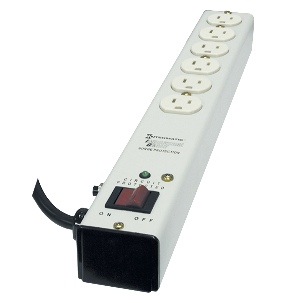 Surge Protective Device, Point-of-use strip, White, 3-Mode, 6 Outlets, 125 VAC, Type 3, Connected Equipment Warranty 5 yr $10,000