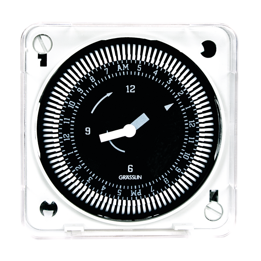 24-Hour 12/24V Electromechanical Flush Mount Timer Module with Battery Backup, 15 Minute Intervals, 21A, SPDT
