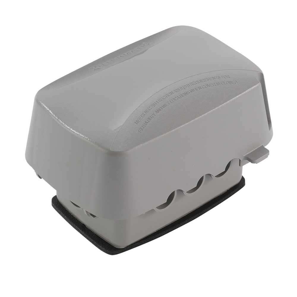 Extra-Duty Plastic In-Use Weatherproof Cover, Single-Gang, Vrt/Hrz, 3.625" Gray