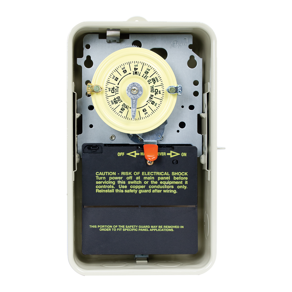 24-Hour 120V Mechanical Time Switch, SPST, Type 3R Metal Enclosure