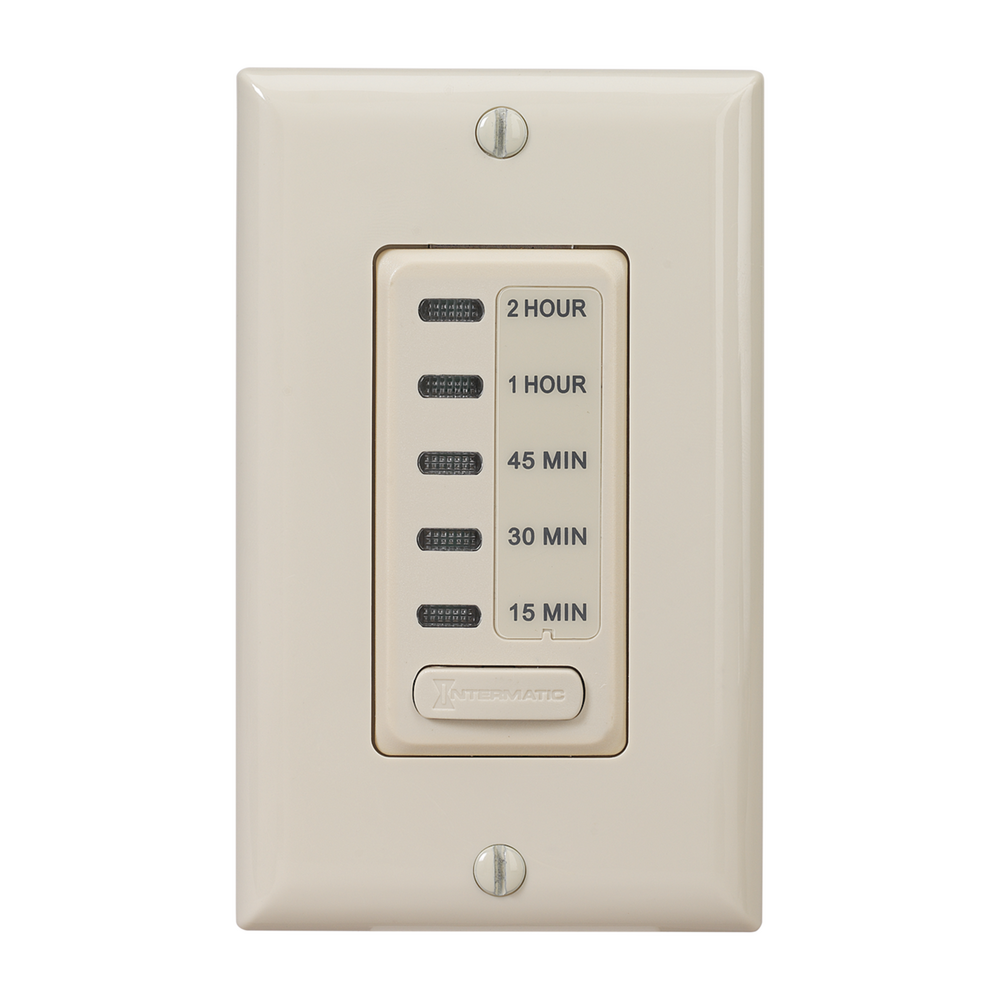 Electronic Countdown Timer, 120 VAC, 60 Hz, Preset Times 15,30,45 Minute,1,2 Hour, Without Hold, Ivory