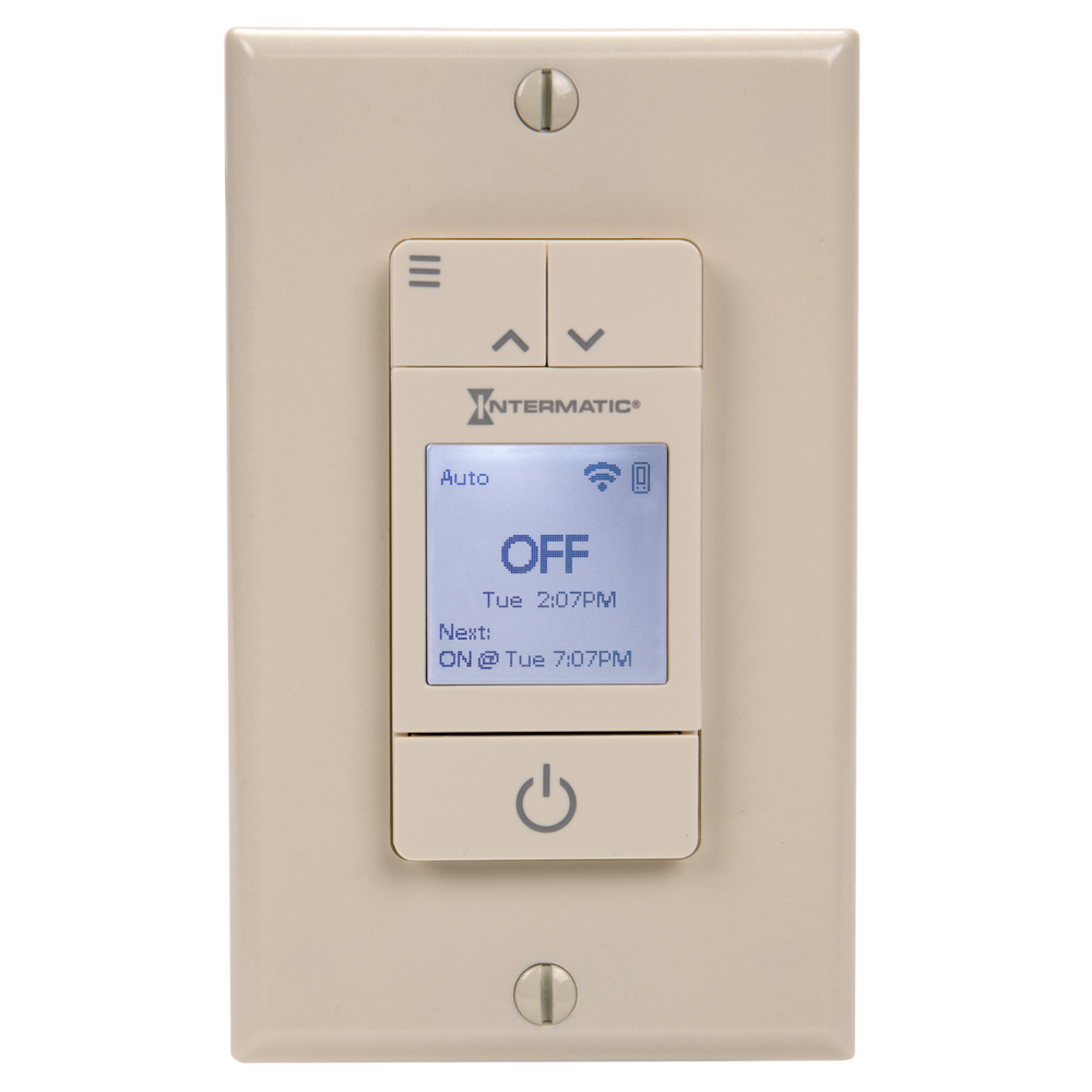AscendĀ® Smart 7-Day Programmable Wi-Fi Timer, 120 VAC, 15A, Light Almond