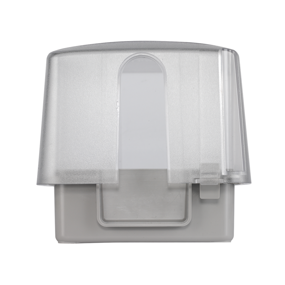 Extra-Duty Plastic In-Use Weatherproof Cover, Double-Gang, Vrt, 4.75" Clear