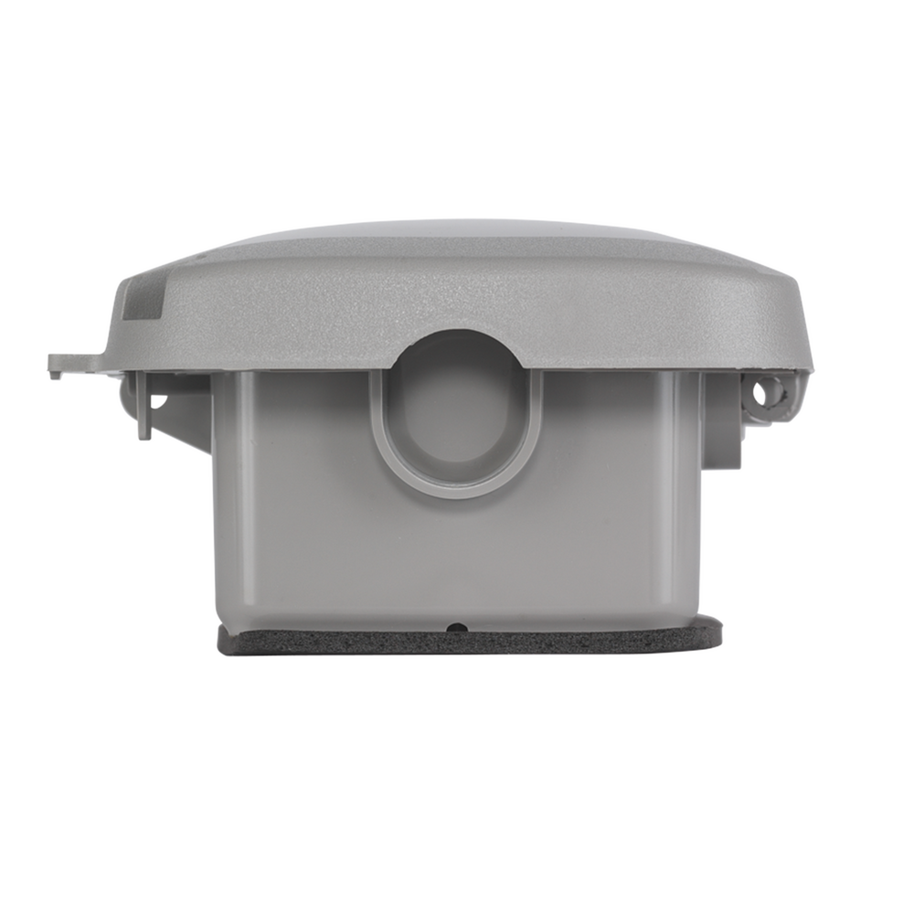 Extra-Duty Plastic In-Use Weatherproof Cover, Single-Gang, Vrt/Hrz, 2.25" Gray
