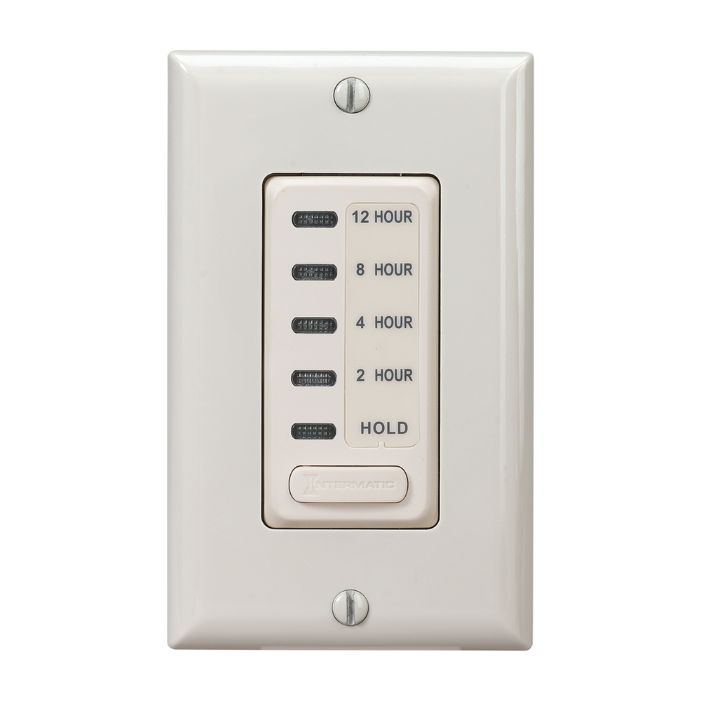 Electronic Countdown Timer, 120 VAC, 60 Hz, Preset Times 2,4,8,12 Hour, With Hold, Light Almond
