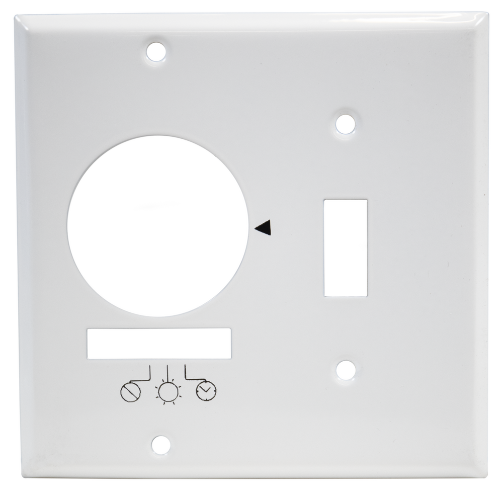 Wall Plate for KM2ST-2G, 2 Gang (Timer and Toggle Switch), White