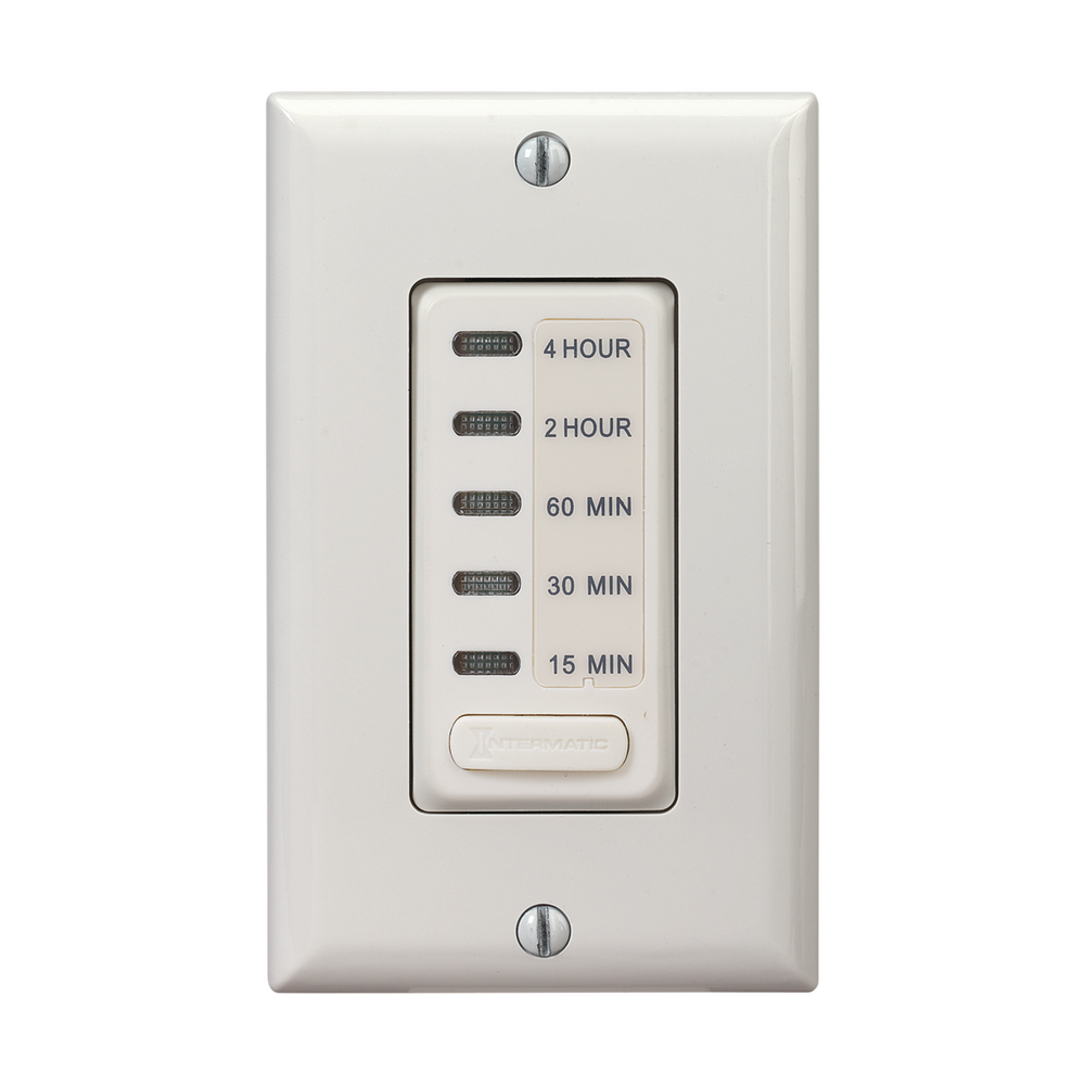 Electronic Countdown Timer, 120 VAC, 60 Hz, Preset Times 15,30 Minute,1,2,4 Hour, Without Hold, Light Almond
