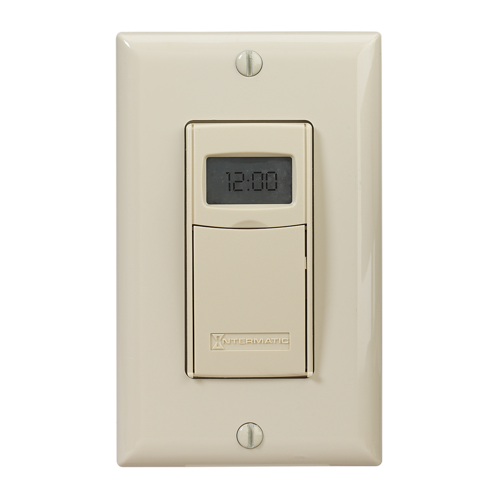 Electronic Countdown Timer, Programmable, 120-277 VAC, 50/60 Hz, 1 Second to 24 Hours, Ivory