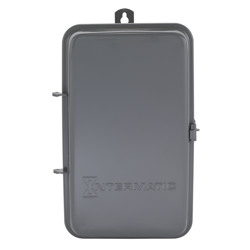 24-Hour Mechanical Time Switch with Skip-a-Day, 120 VAC, 60Hz, 4-SPST, Outdoor Metal Enclosure, 1 Hour Interval