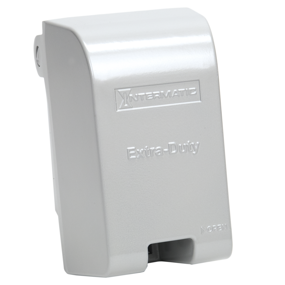 Extra-Duty Die-Cast In-Use Weatherproof Cover, Single-Gang, Vrt, 4.625" Gray