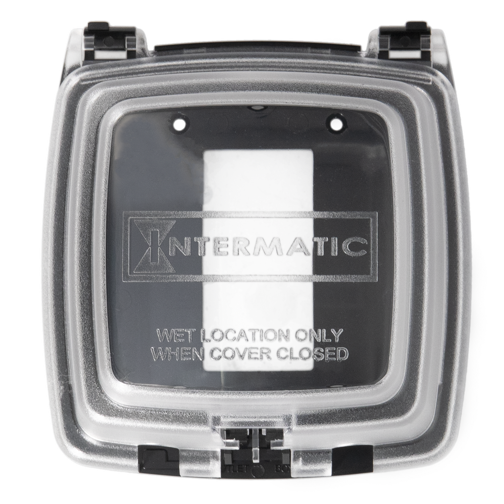 Plastic In-Use Weatherproof Cover, Vertical Mount, Double-Gang, GFCI & Duplex Single-Gang Horizontal or Vertical applications, 3.125" Clear