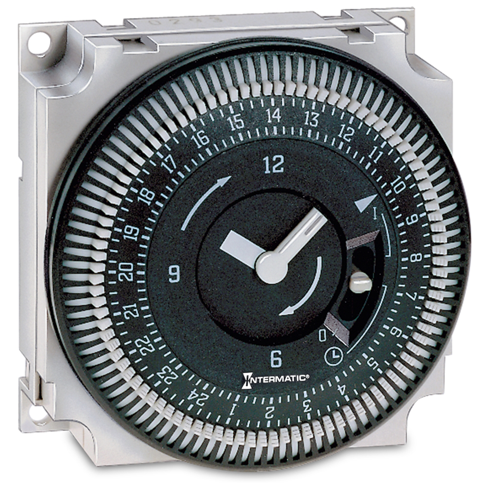 Electromechanical Quartz clock, 24-Hour 230 VAC, 50/60 Hz / 130 VDC , Panel Mount Timer Module with Battery Backup and Manual Override, 15 Minute Intervals, 21 A, SPDT - TSM1 QTUHZR 143