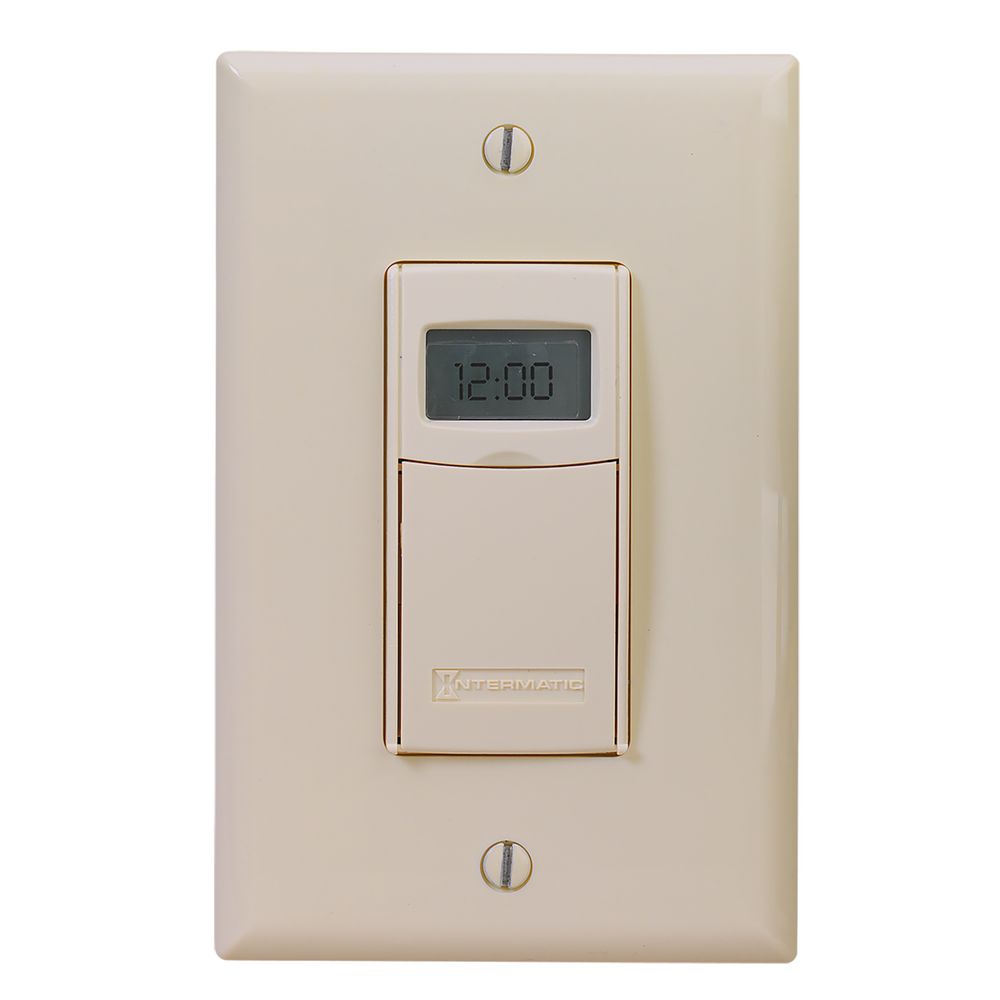 7-Day Heavy-Duty Programmable Timer, 120-277 VAC, 15A, Light Almond