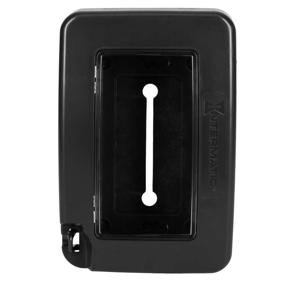 Low-Profile Plastic In-Use Weatherproof Cover, Single-Gang, Vrt/Hrz, Black