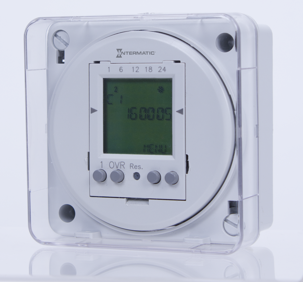 24-Hour or 7-Day 120V Electronic Flush Mount Module, 16A, 50 Setpoint Programs, SPDT