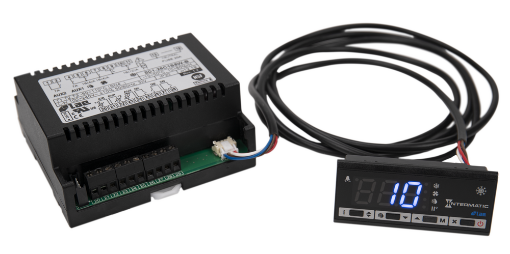 Refrigeration Controller, 3 NTC/PTC Sensors, 1 Digital Input,, 100-240 VAC, Screw Terminals, RS485