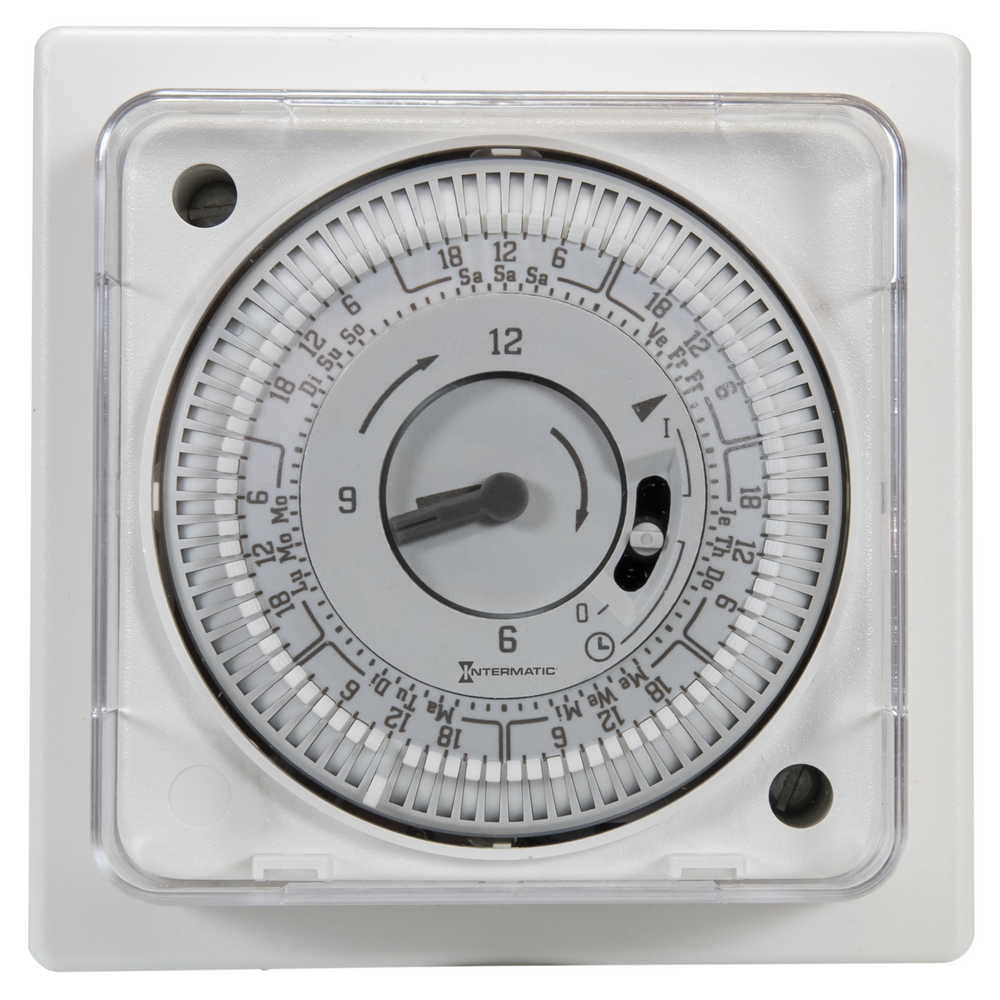 Electromechanical Immersion Heater timer with Synchronous 7-day clock, 220-240 VAC, 50 Hz, Surface Mount Timer Module with Manual Override, 2-hour Intervals, 16 A, SPDT - eco BG7S
