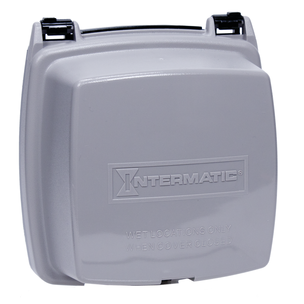 Plastic In-Use Weatherproof Cover, Double-Gang, Vrt, 2.25" Gray
