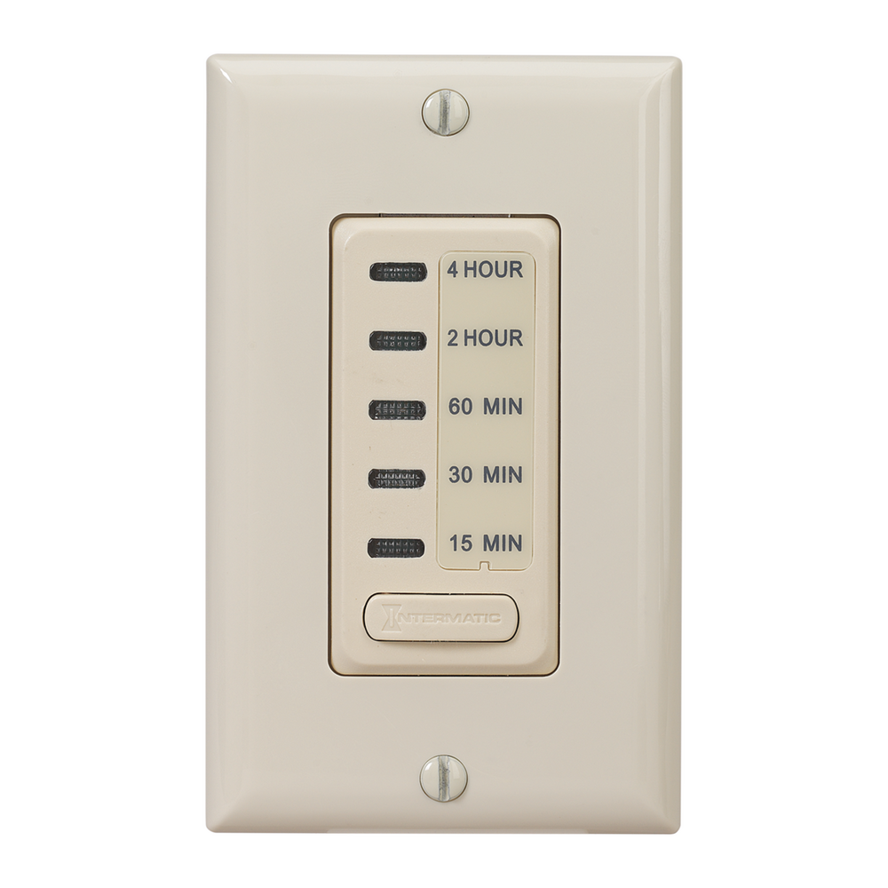Electronic Countdown Timer, 120 VAC, 60 Hz, Preset Times 15,30 Minute,1,2,4 Hour, Without Hold, Ivory