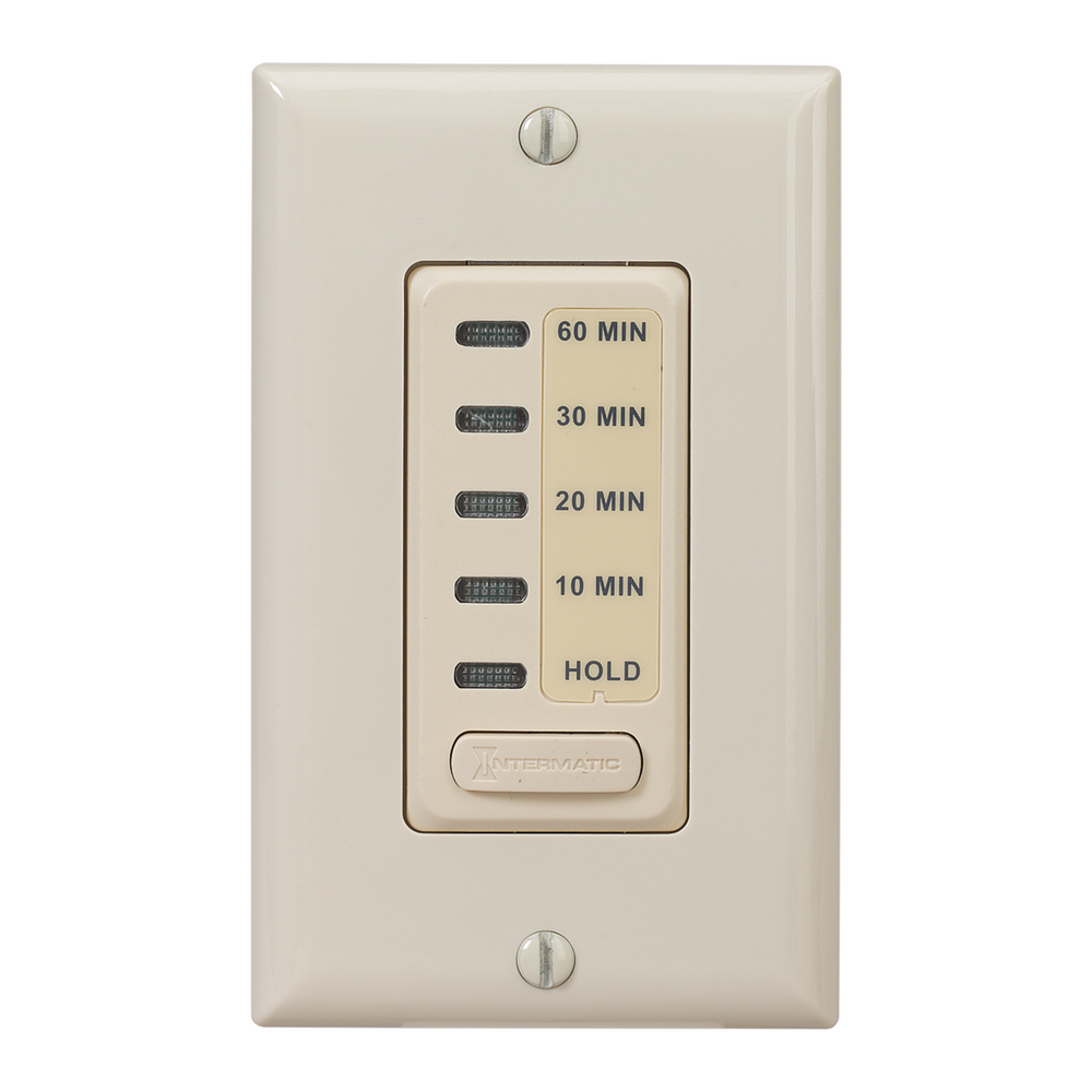 Electronic Countdown Timer, 120 VAC, 60 Hz, Preset Times 10,20,30,60 Minute, With Hold, Ivory