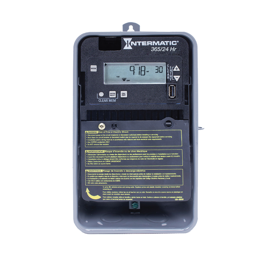 24-Hour/365 Day 1-Circuit Electronic Control, 120-277 VAC, SPST, Outdoor Metal Enclosure