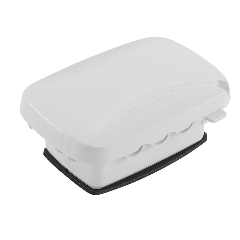 Extra-Duty Plastic In-Use Weatherproof Cover, Single-Gang, Vrt/Hrz, 2.25" White