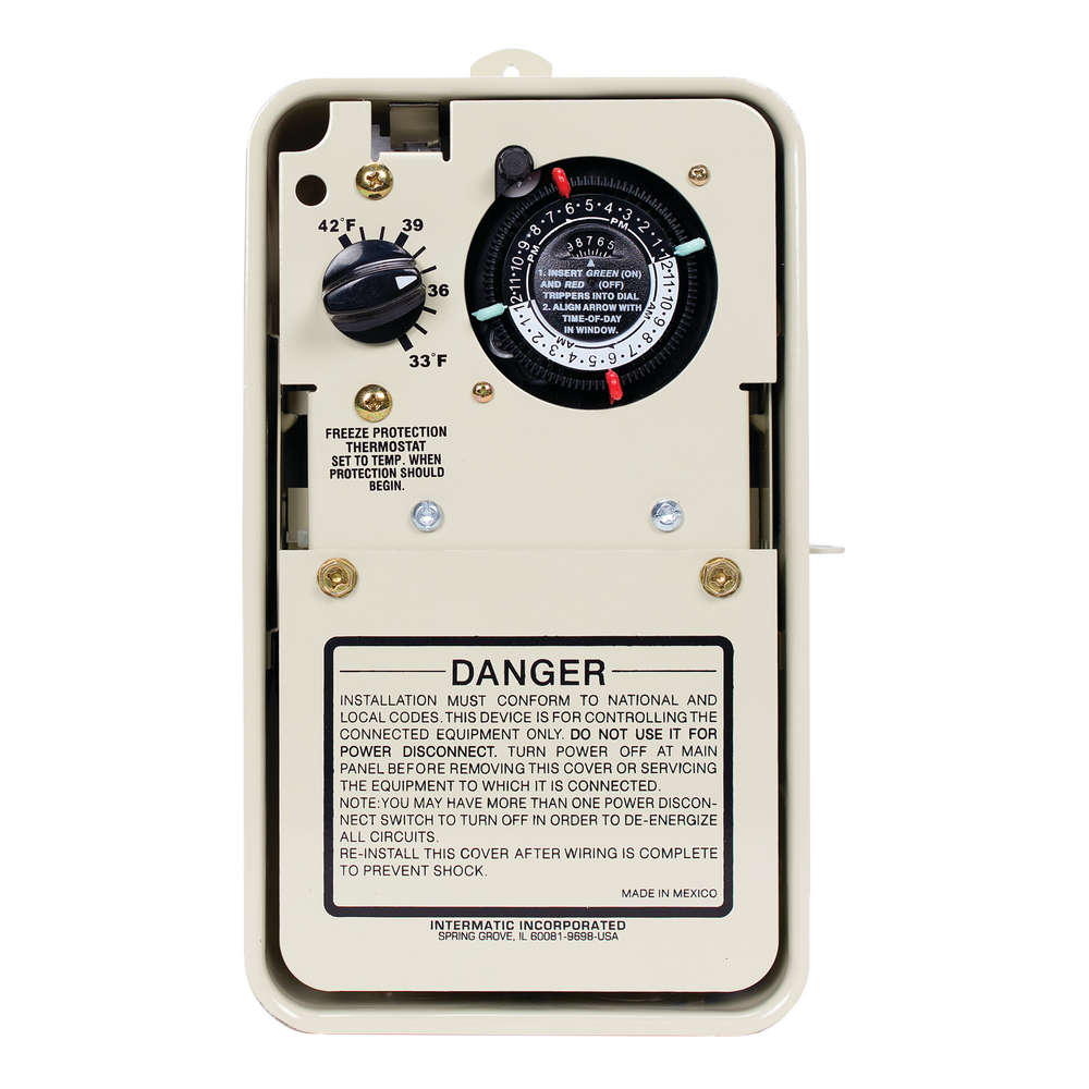 Freeze Protection Timer with Thermostat for 120/240V Applications, Type 3R Metal Enclosure