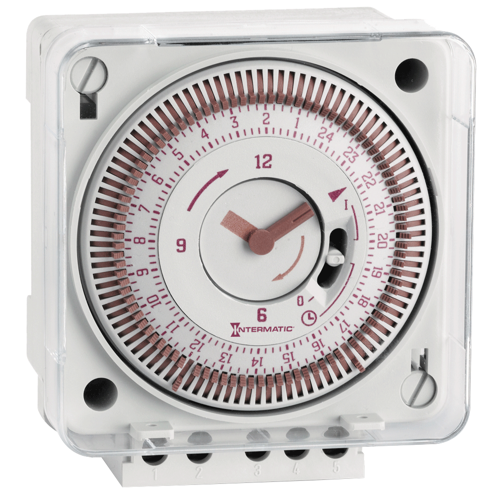 Electromechanical Quartz clock, 7-day, 230 VAC, 50/60 Hz / 130 VDC, Panel Mount Timer Module with Battery Backup and Manual Override, 2-hour Intervals, 16 A, SPDT - TCC 211.1 173