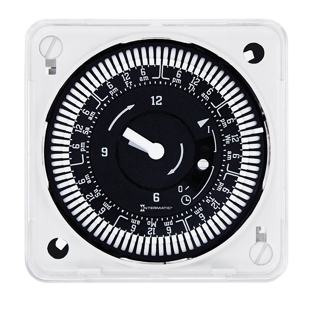 7-Day 120V Electromechanical Flush Mount Timer Module with Battery Backup and Manual Override, 2 Hour Intervals, 21A, SPDT