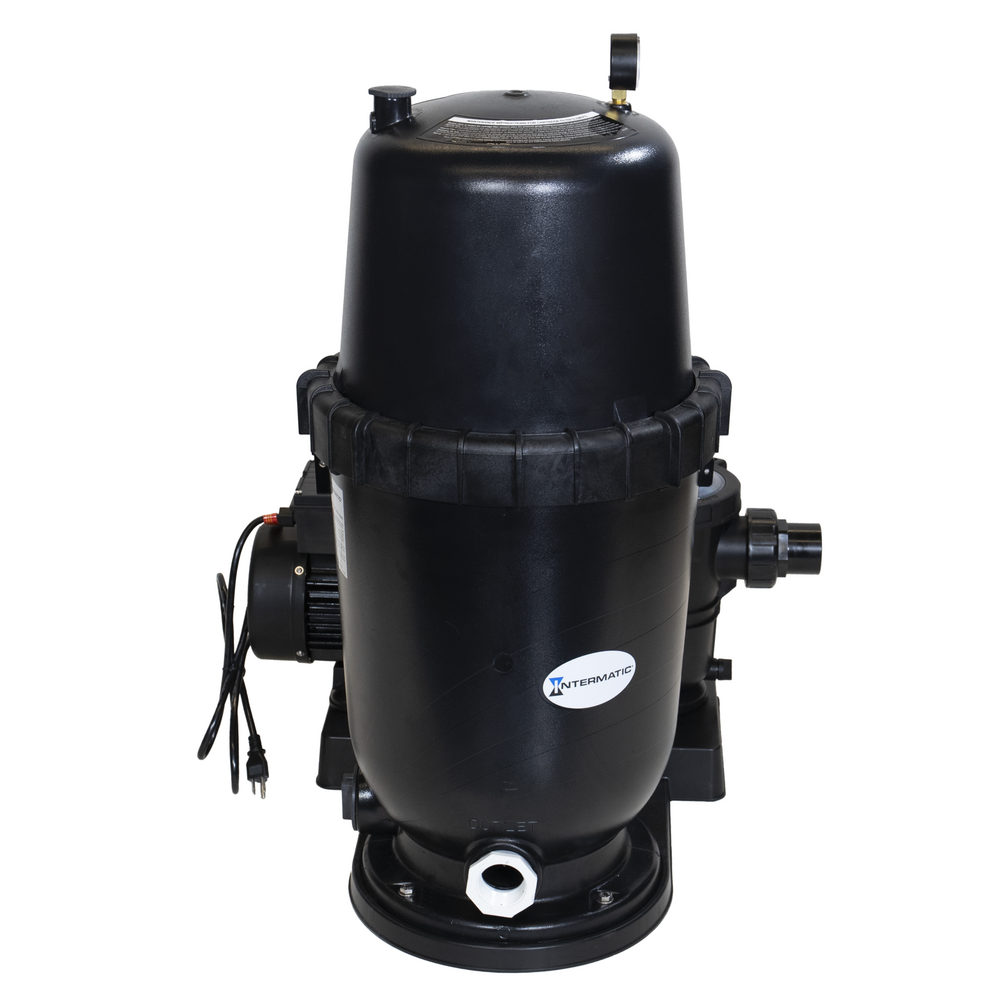 36 Sq Ft Diatomaceous Earth (DE) Filter (tall) System with 2-Speed, 2 HP pump, 6 Ft cord and standard plug
