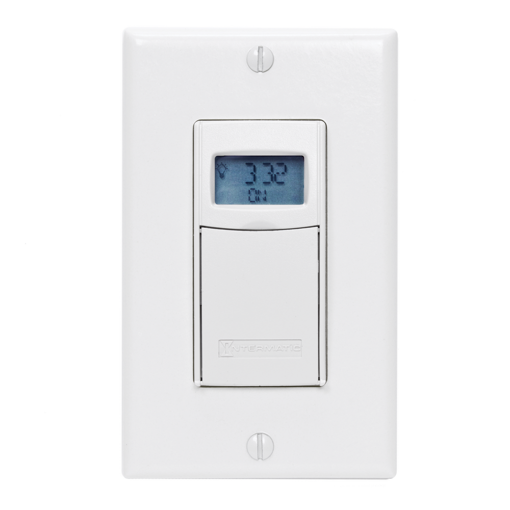 Electronic Countdown Timer, Programmable, 120-277 VAC, 50/60 Hz, 1 Second to 24 Hours, White