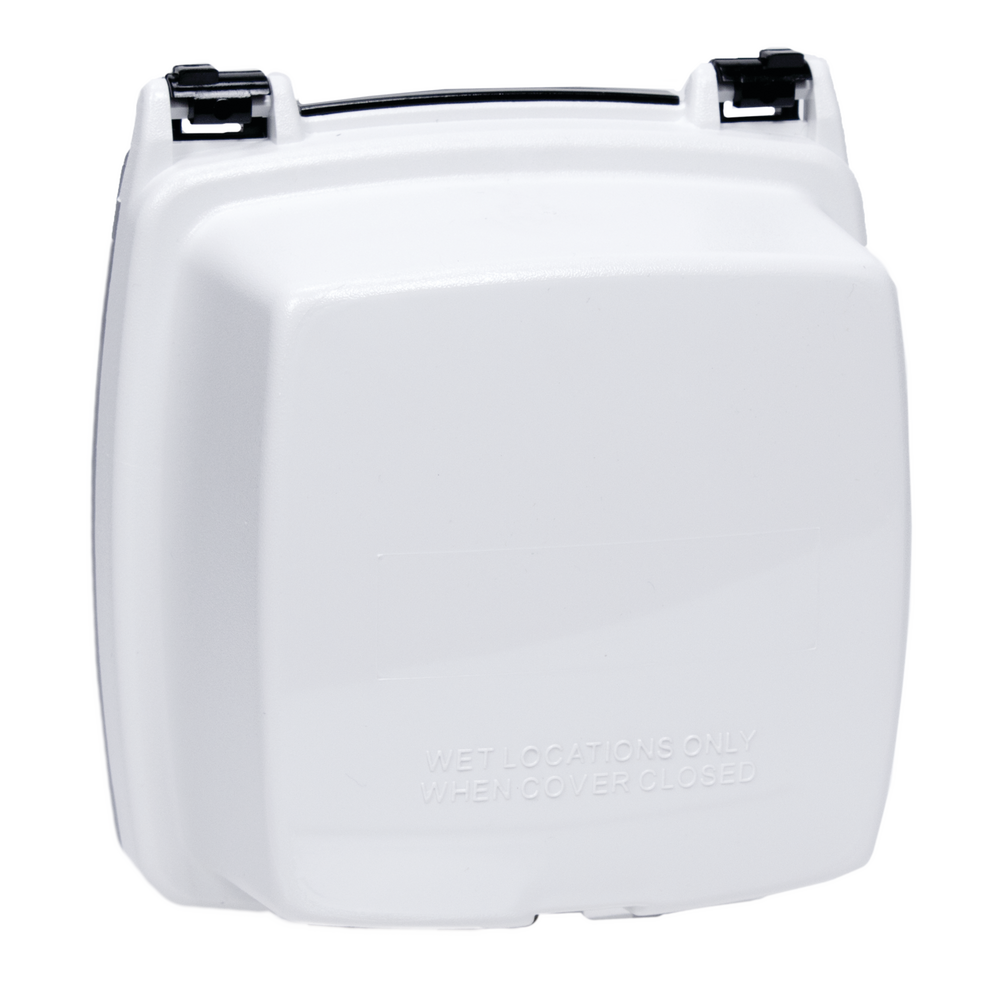 Plastic In-Use Weatherproof Cover, Double-Gang, Vrt, 2.25" White