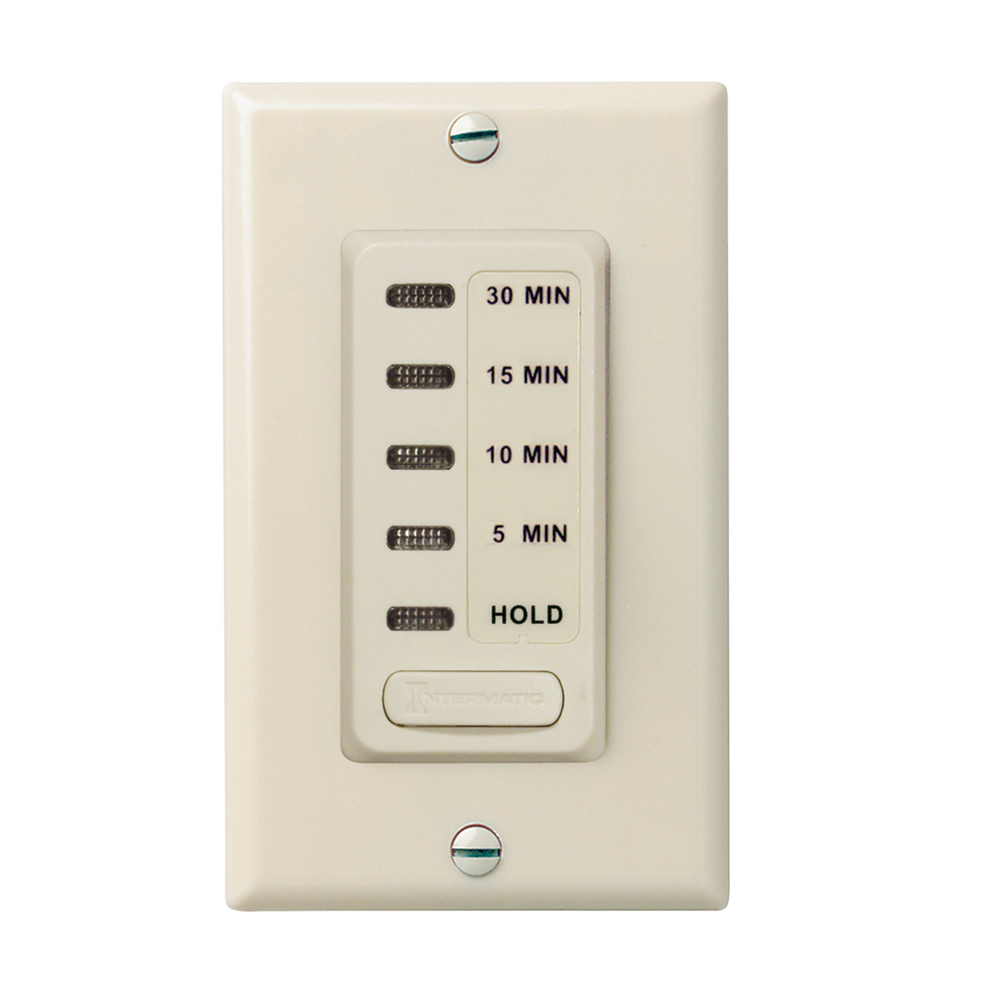 Electronic Countdown Timer, 120 VAC, 60 Hz, Preset Times 5,10,15,30 Minute, With Hold, Light Almond