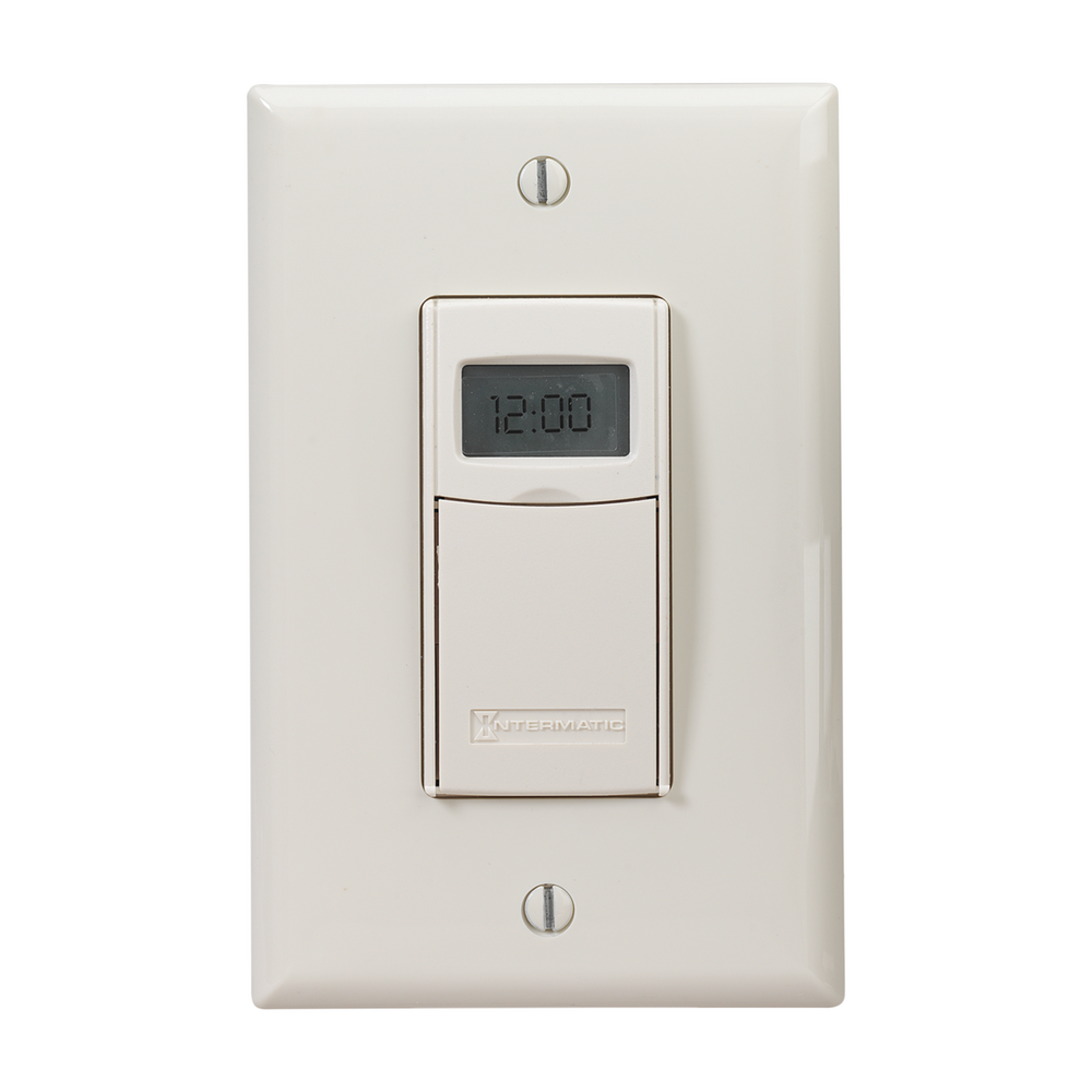 Electronic Countdown Timer, Programmable, 120-277 VAC, 50/60 Hz, 1 Second to 24 Hours, Light Almond