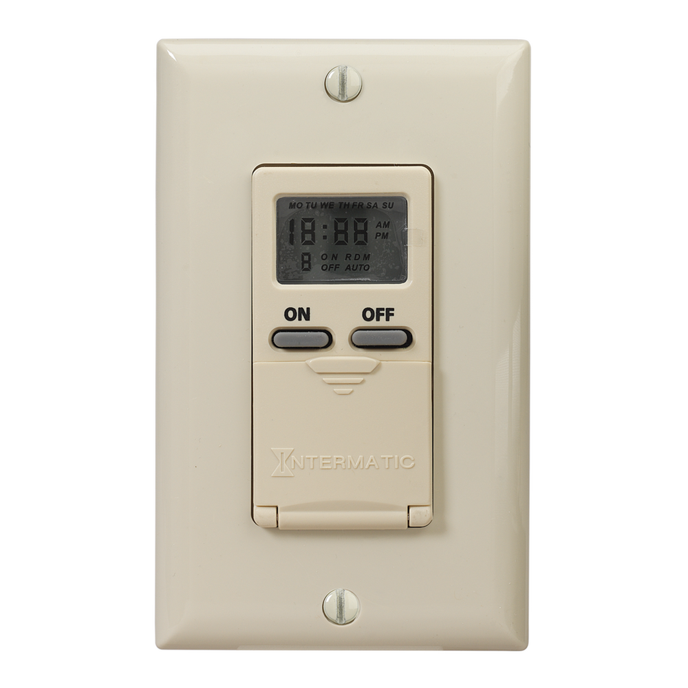 7-Day Standard Programmable Timer, 125 VAC, 15A, Ivory