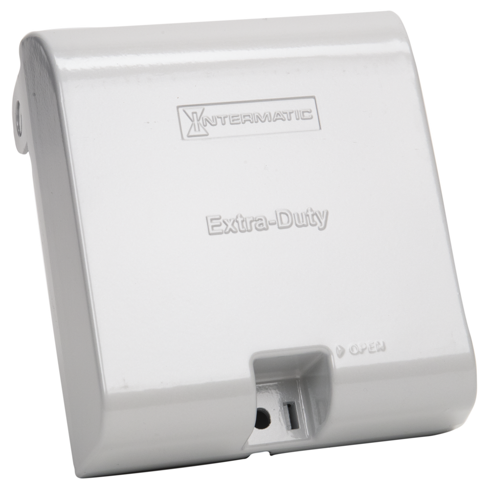 Extra-Duty Die-Cast In-Use Weatherproof Cover, Double-Gang, Vrt, 3.125" Gray