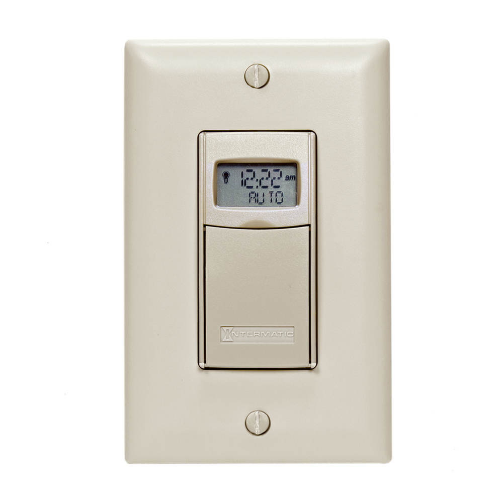 7-Day Heavy-Duty Programmable Timer, 120-277 VAC, 20A, Ivory