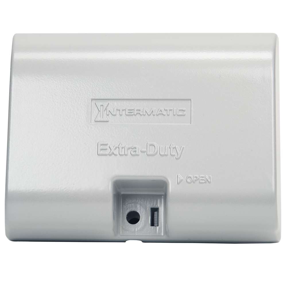 Extra-Duty Die-Cast In-Use Weatherproof Cover, Single-Gang, Hrz, 3.125" Gray