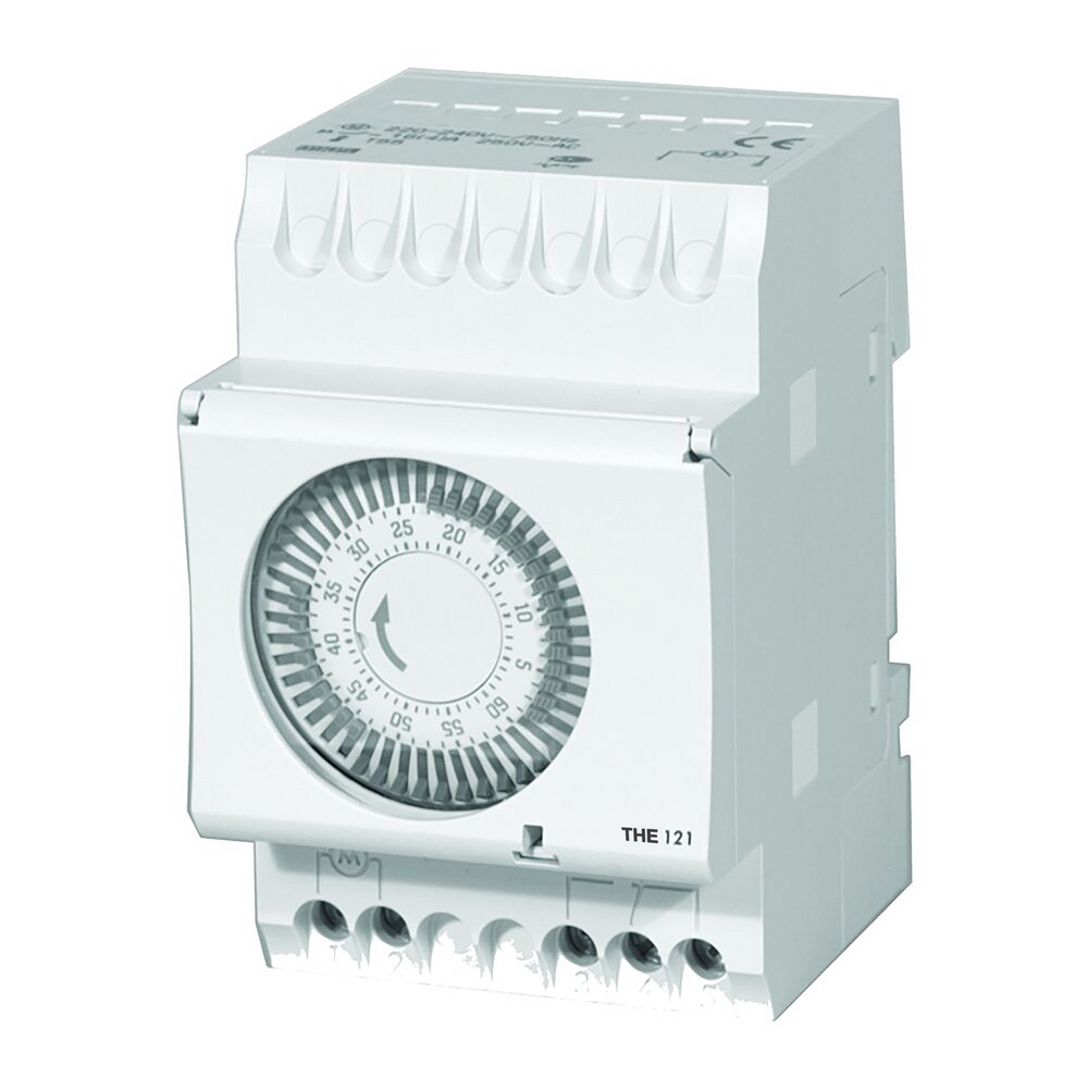 1-Hour 120V Repeat Cycle Electromechanical Surface/DIN Rail Mount Timer, 1.25 Minute Intervals, 16 A, SPDT