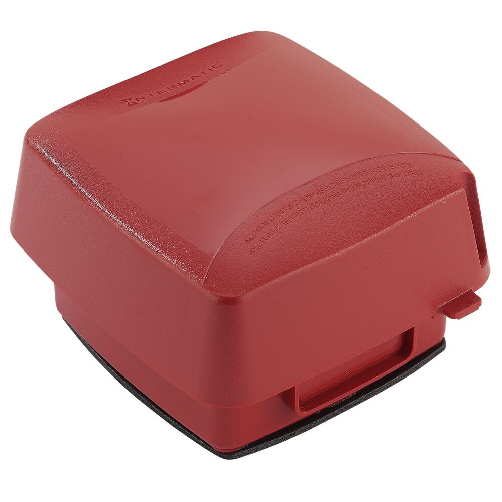 Extra-Duty Plastic In-Use Weatherproof Cover, Double-Gang, Vrt, 3.625" Red