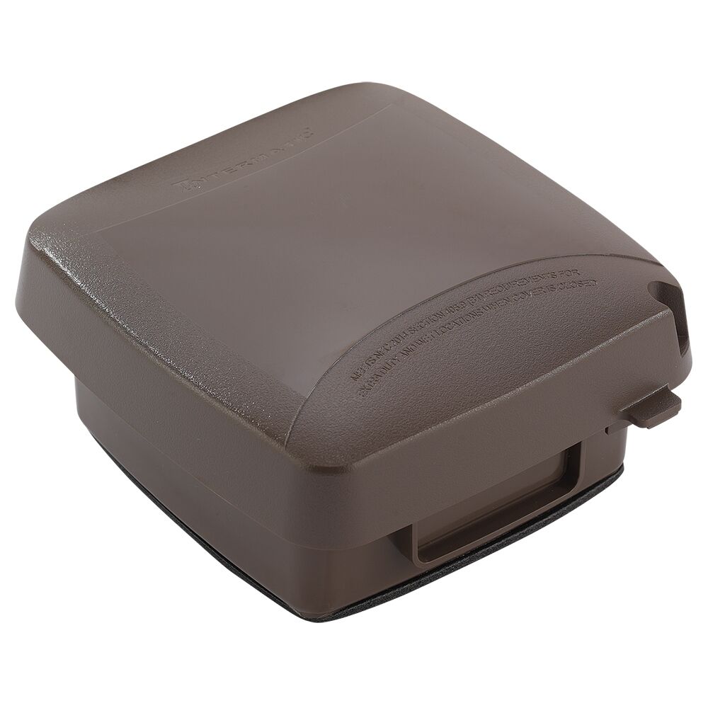 Extra-Duty Plastic In-Use Weatherproof Cover, Double-Gang, Vrt, 2.75" Bronze